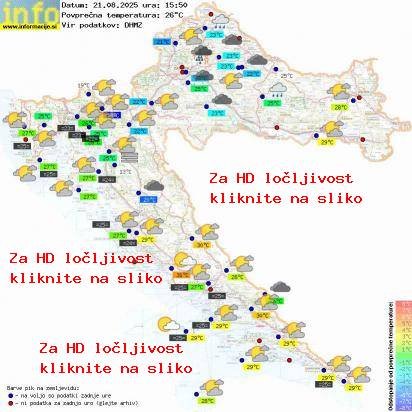 Trenutno vreme Hrvaška