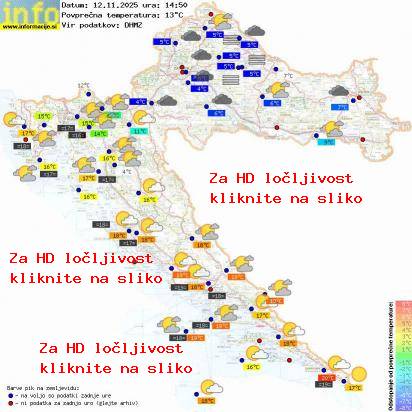 Trenutno vreme Hrvaška