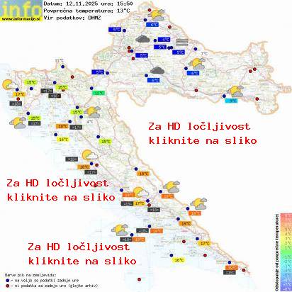 Trenutno vreme Hrvaška