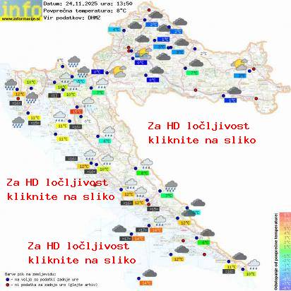 Trenutno vreme Hrvaška