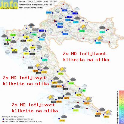 Trenutno vreme Hrvaška