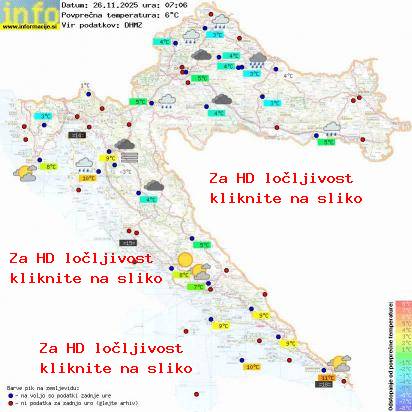 Trenutno vreme Hrvaška