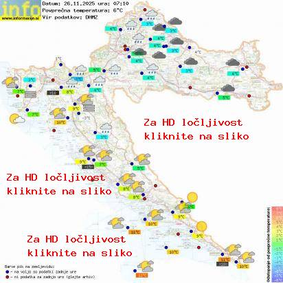 Trenutno vreme Hrvaška