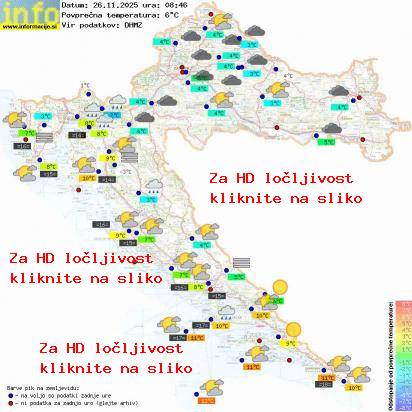Trenutno vreme Hrvaška