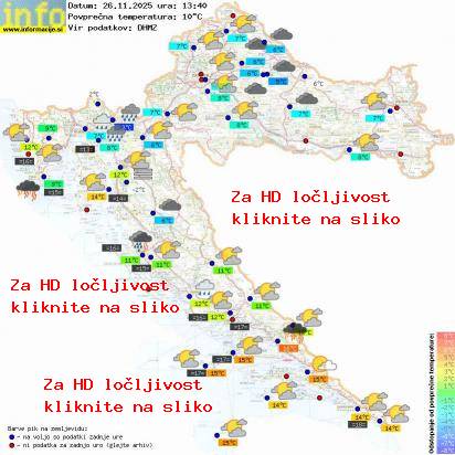 Trenutno vreme Hrvaška