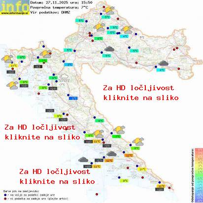 Trenutno vreme Hrvaška