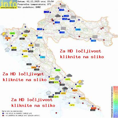 Trenutno vreme Hrvaška