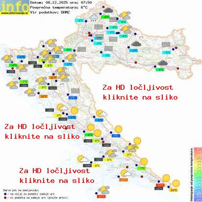 Trenutno vreme Hrvaška