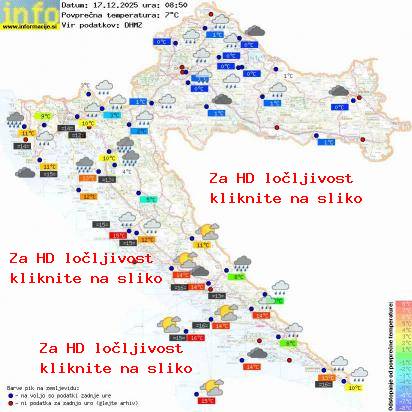 Trenutno vreme Hrvaška