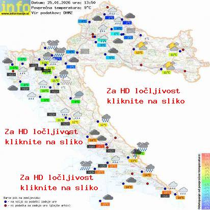 Trenutno vreme Hrvaška