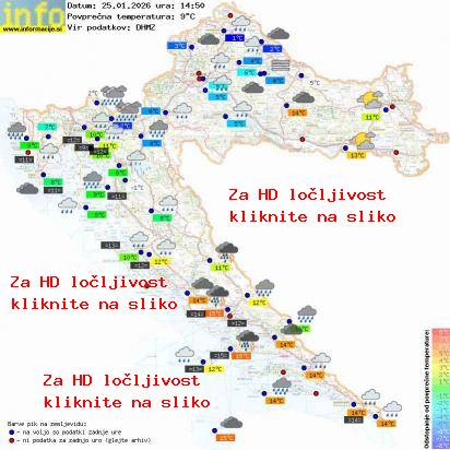 Trenutno vreme Hrvaška