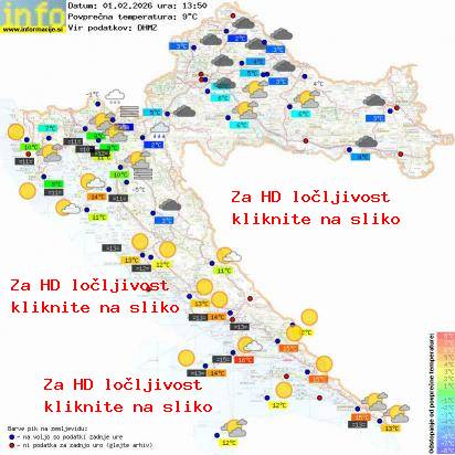 Trenutno vreme Hrvaška