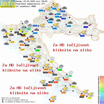 Trenutno vreme Hrvaška