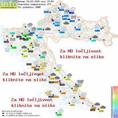 Trenutno vreme Hrvaška