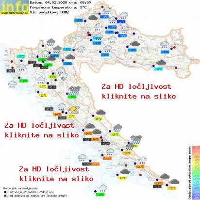 Trenutno vreme Hrvaška