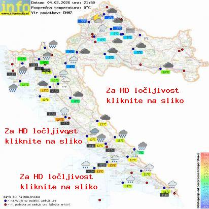 Trenutno vreme Hrvaška