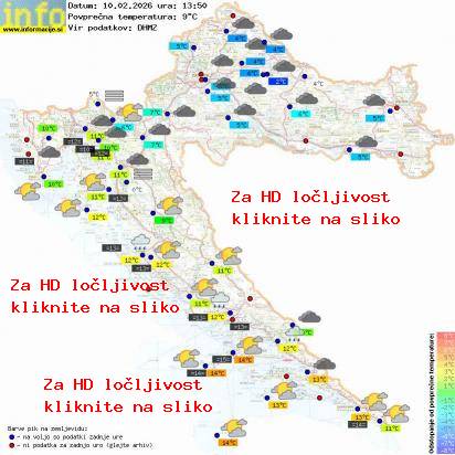 Trenutno vreme Hrvaška