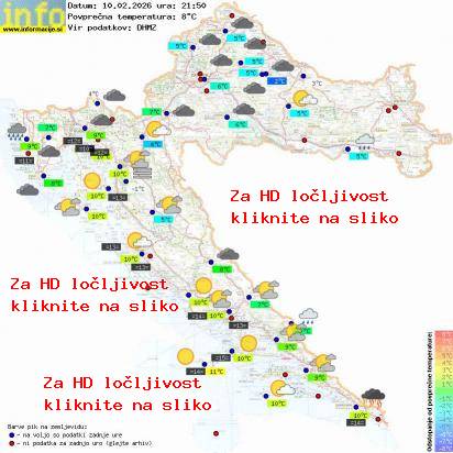 Trenutno vreme Hrvaška