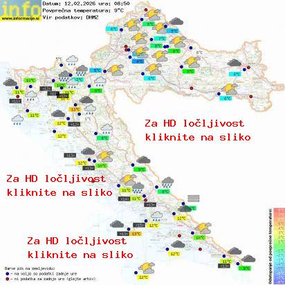 Trenutno vreme Hrvaška