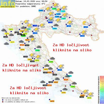 Trenutno vreme Hrvaška