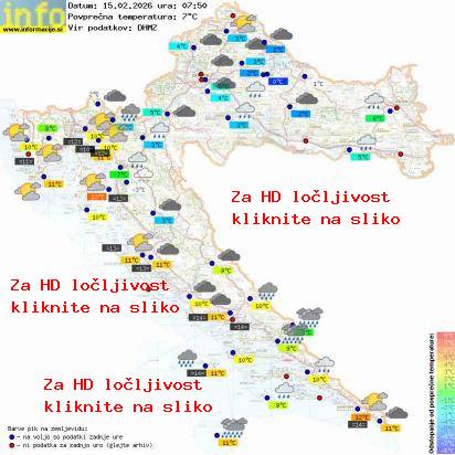 Trenutno vreme Hrvaška