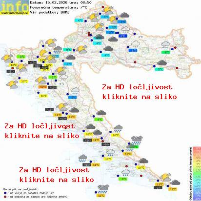 Trenutno vreme Hrvaška