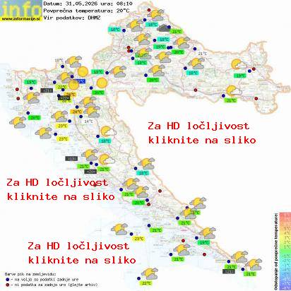 Trenutno vreme Hrvaška