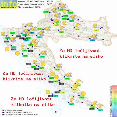 Trenutno vreme Hrvaška