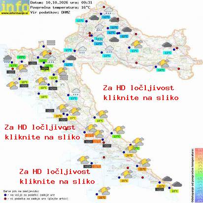 Trenutno vreme Hrvaška